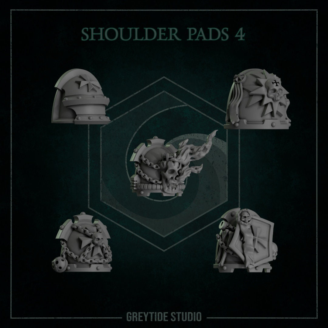 Eternal Pilgrims - Shoulder pads #4 - GreyTide Studio