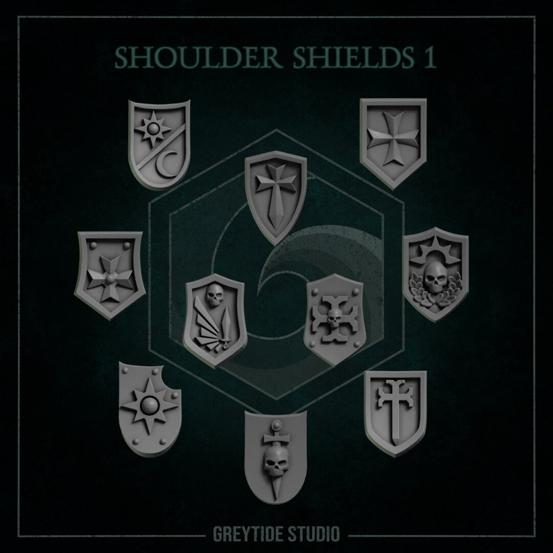 Eternal Pilgrims - Shouldershields #1 - GreyTide Studio