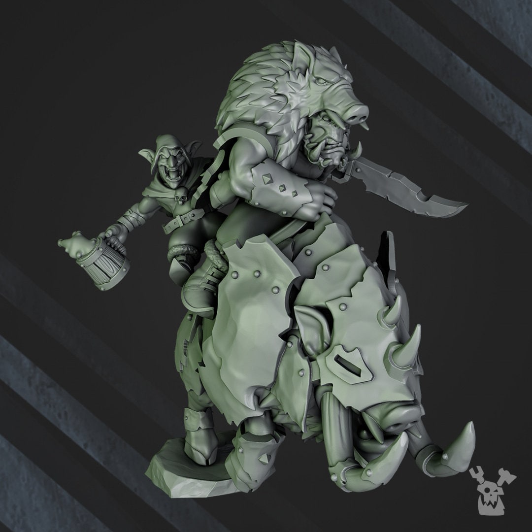 Orcs - Khan Chilvarz "PorkaJaw" on de porka - DakkaDakka