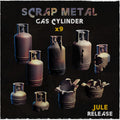 Gas Cylinder - Scrap Metal - Basing Bits - 32mm Basing