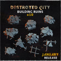 Destroyed City - Building Ruins - 32mm Basing