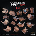 Concrete pipes - Basing Bits - 32mm Basing
