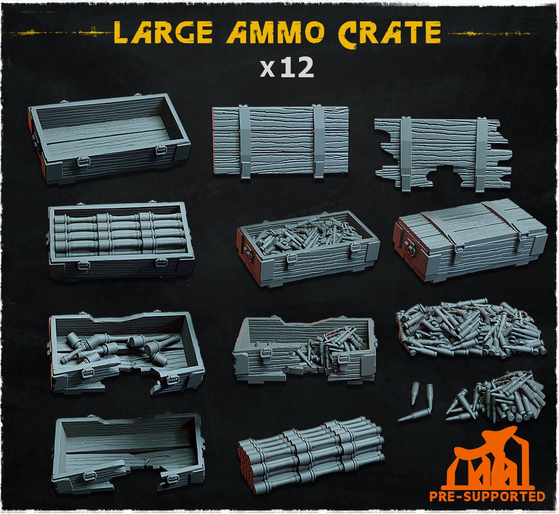 Large Ammo Crate - Basing Bits - 32mm Basing