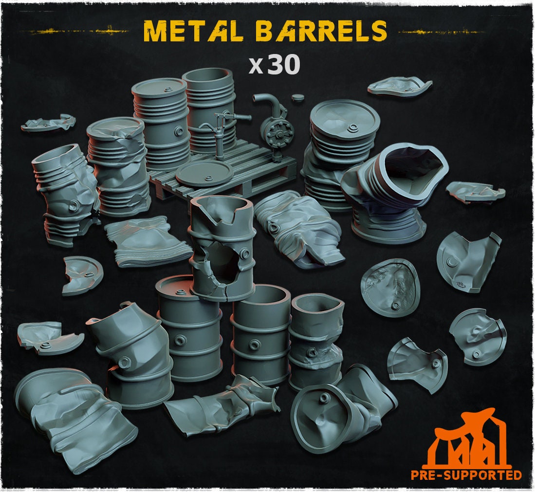 Metal barrels - Basing Bits - 32mm Basing