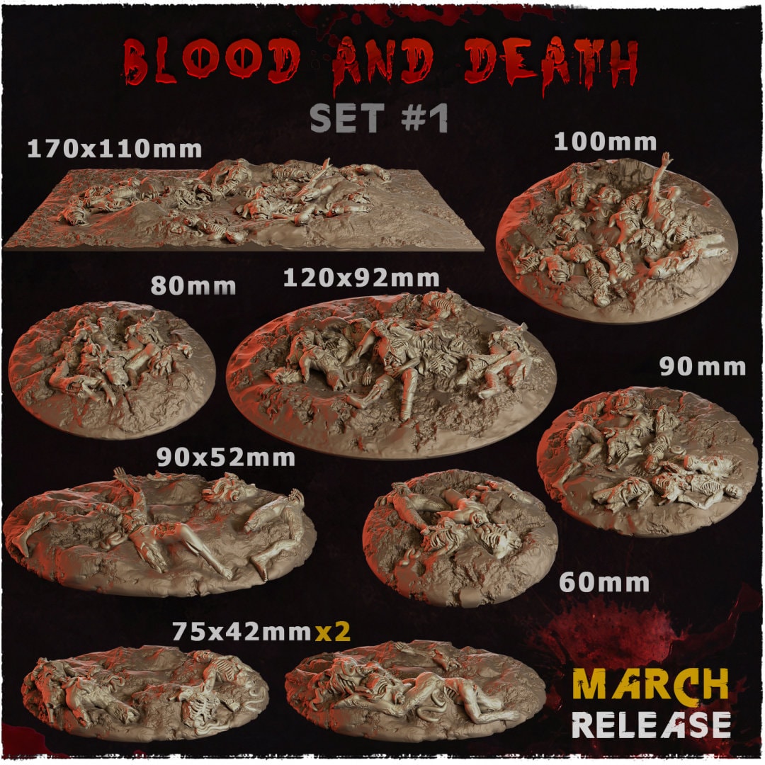 Blood and death - Toppers - 32mm Basing