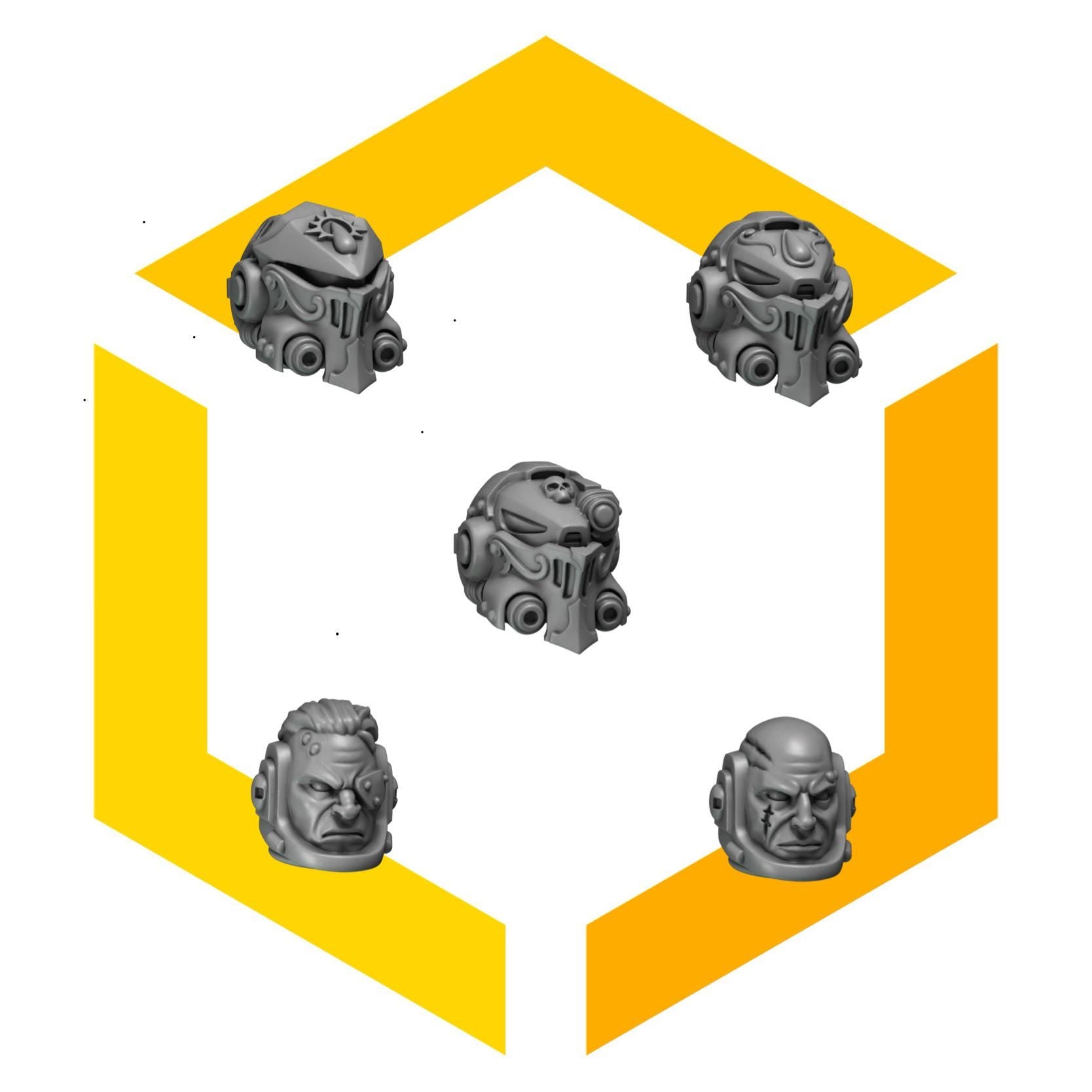 Crimson Lords Termi pack - Heads - GreyTide Studio
