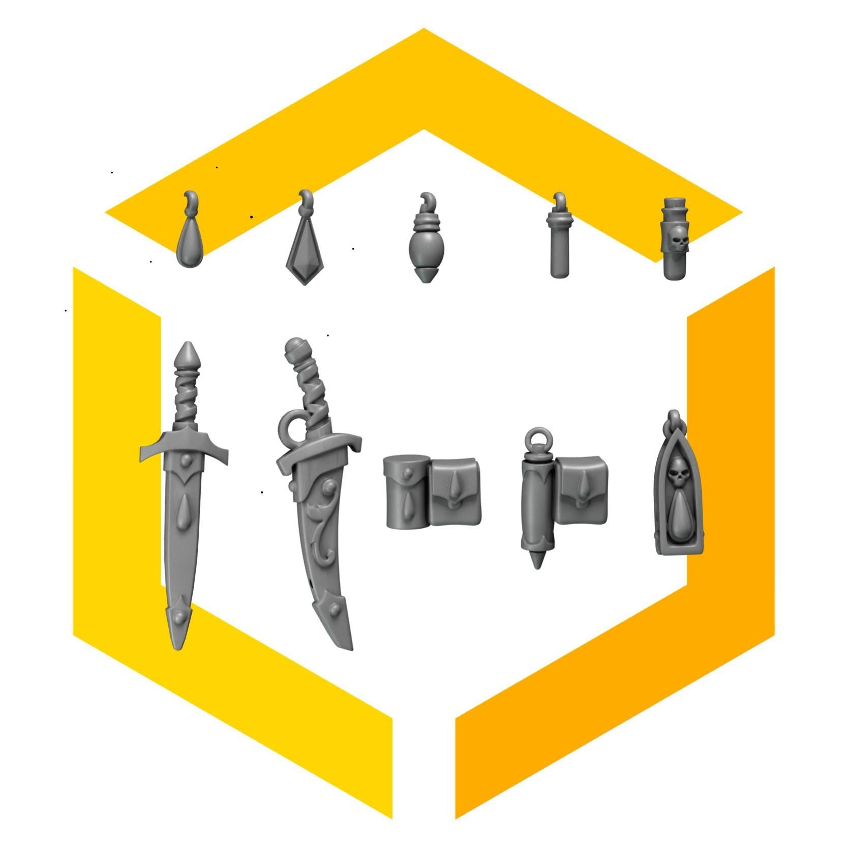 Crimson Lords Termi pack - Belt Decorations - GreyTide Studio