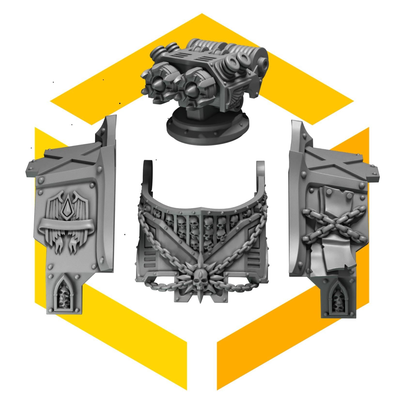 Crimson Lords - Upgrade for Ancient Armor Big War Robot #2 - GreyTide Studio