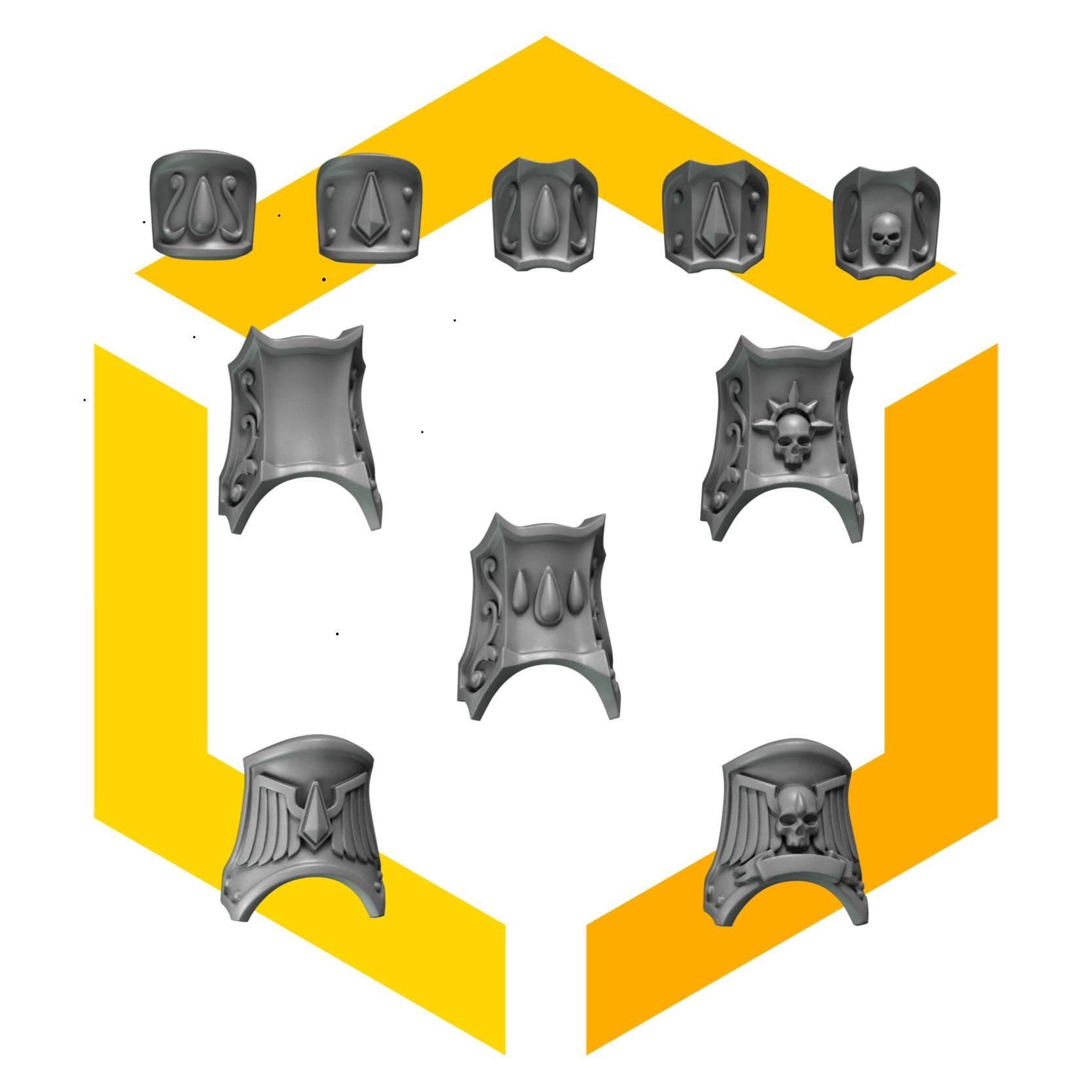 Crimson Lords Termi pack - Bracers and Greaves - GreyTide Studio