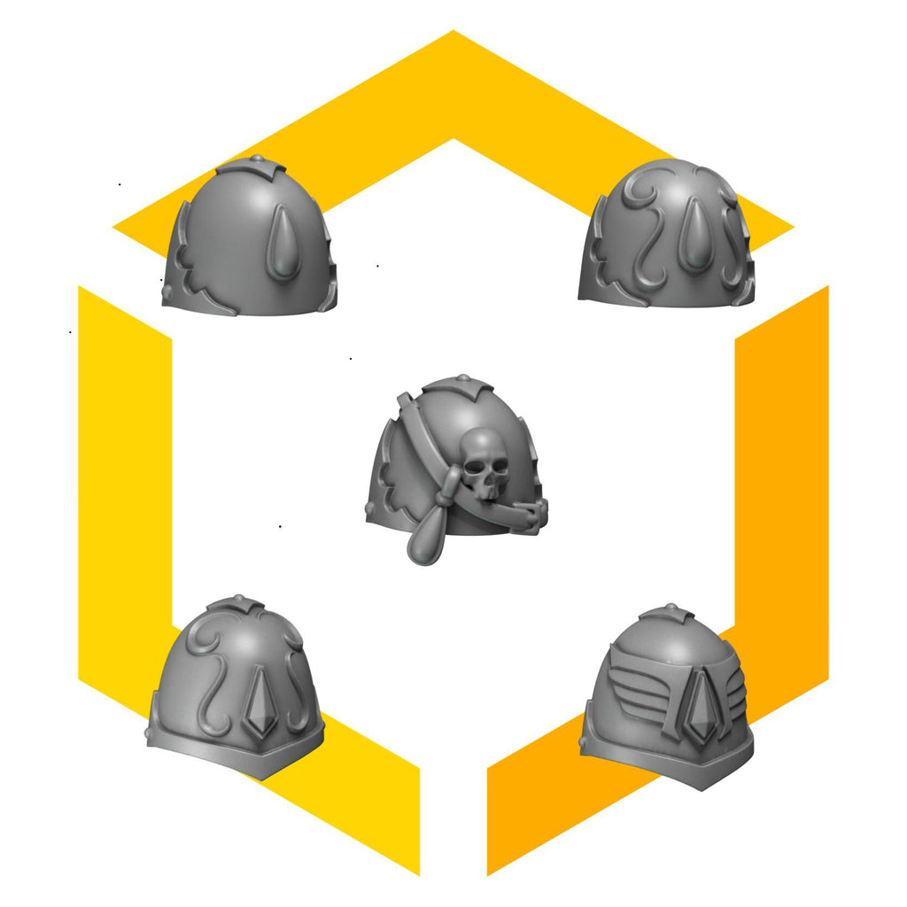 Crimson Lords - Ranger shoulderpads - GreyTide Studio