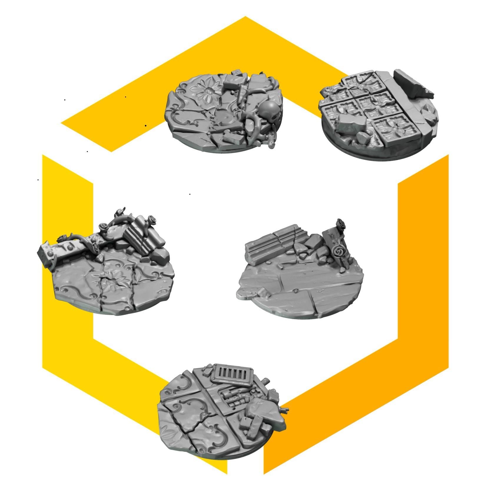 Crimson - Basing Toppers 32mm #1 - GreyTide Studio