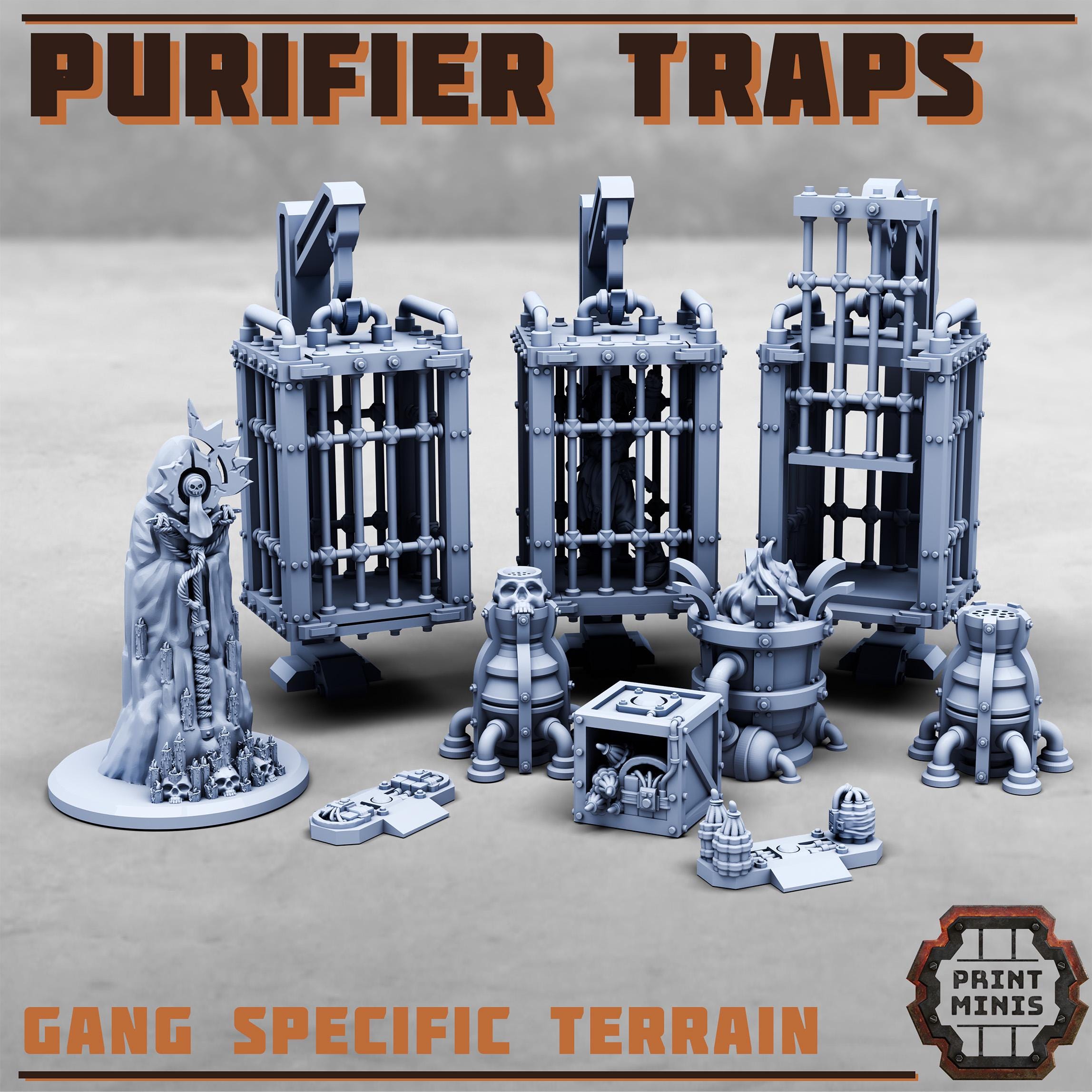 Print Minis - The Purifier Gang Traps