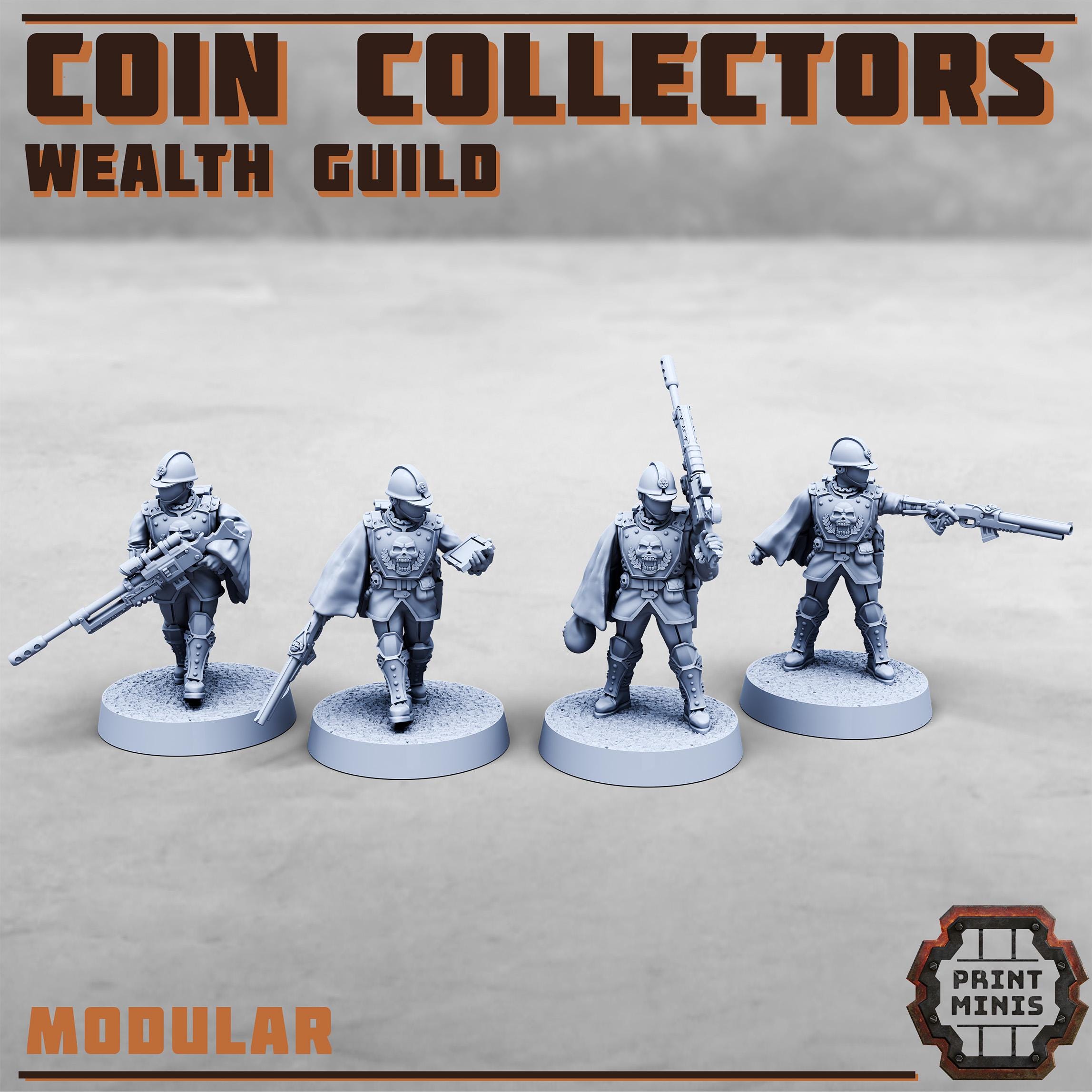 Print Minis - Coin Collectors - Wealth Guild