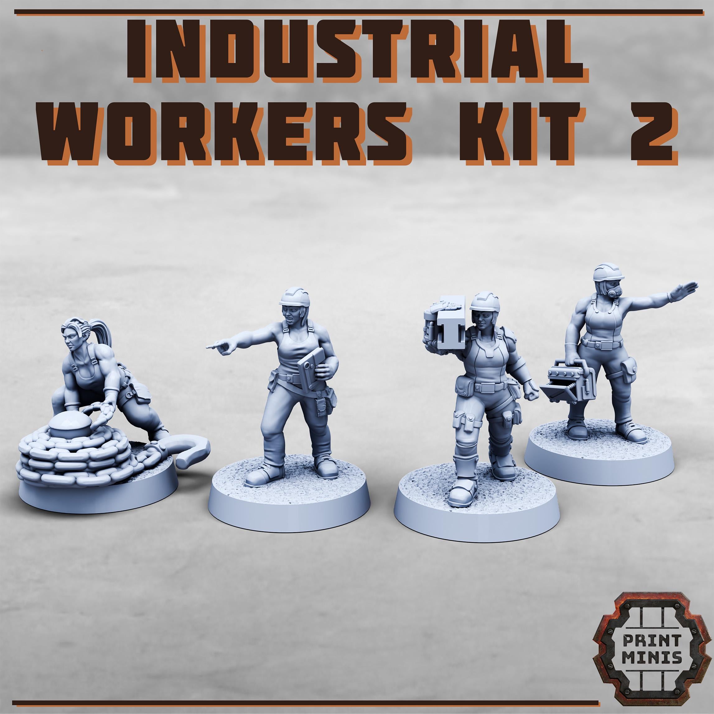 Print Minis - Female Industrial Workers Kit