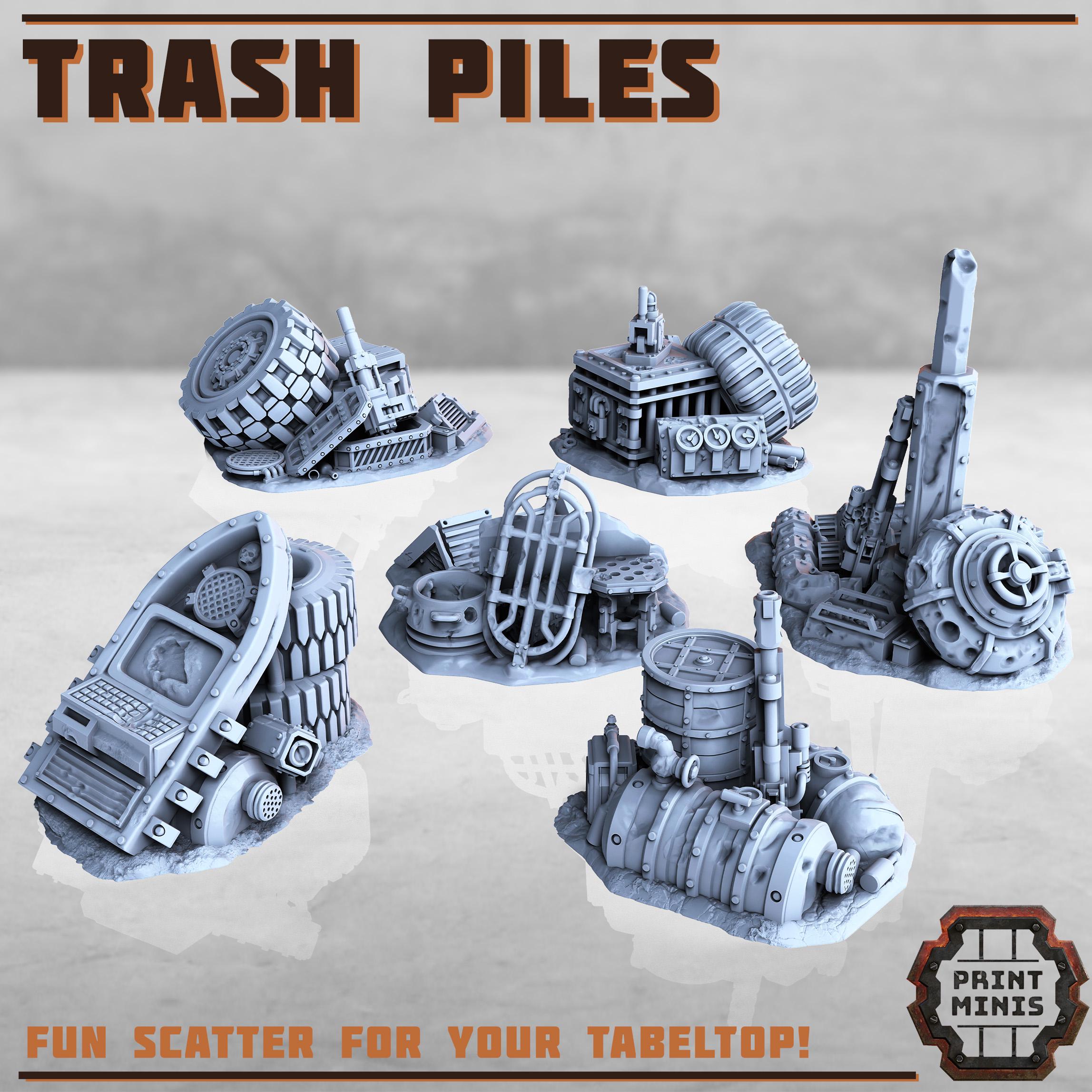 Print Minis - Trash Piles x6