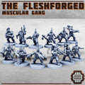 Print Minis - The Fleshforged - a muscular gang