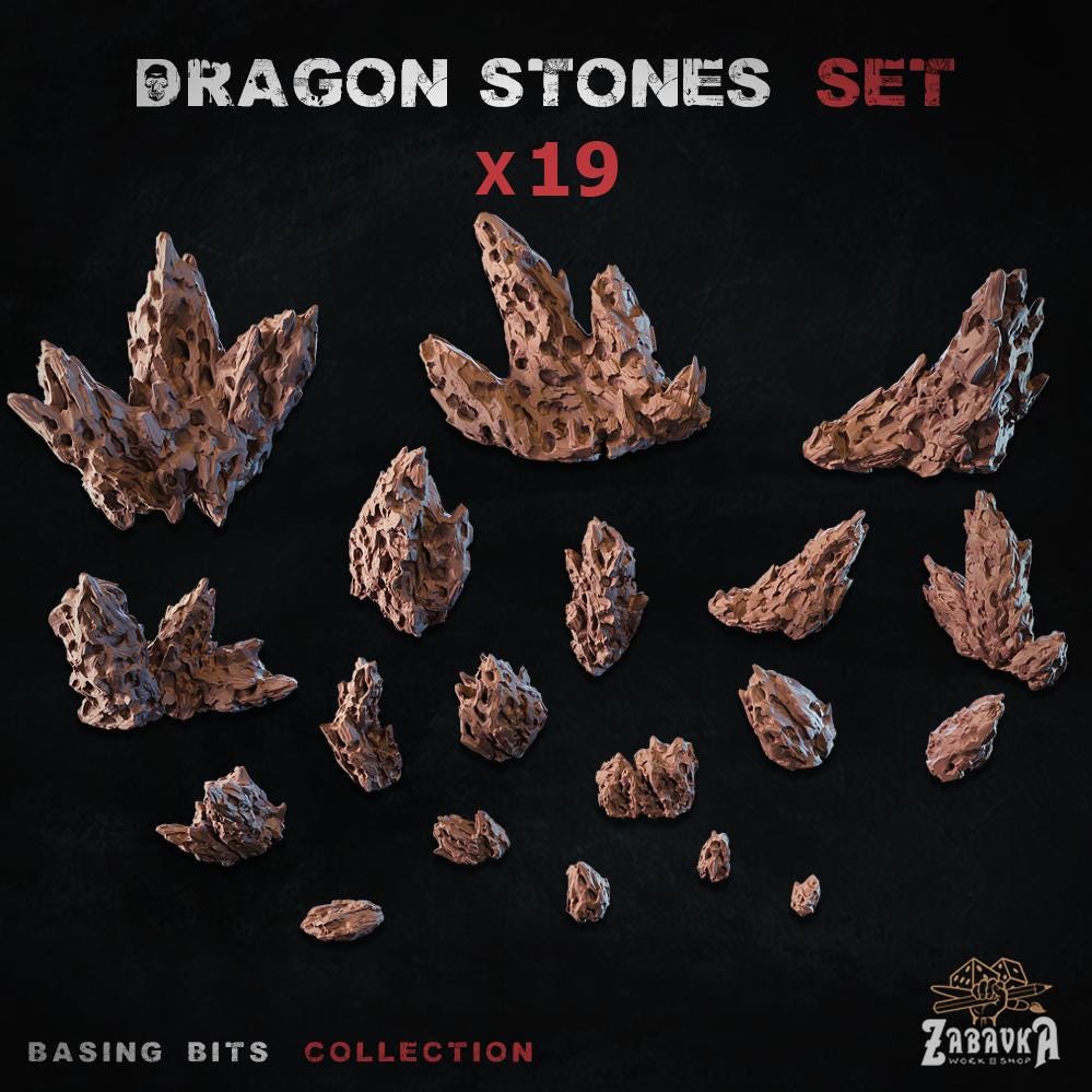 Dragon Stones - Basing Bits - 32mm Basing