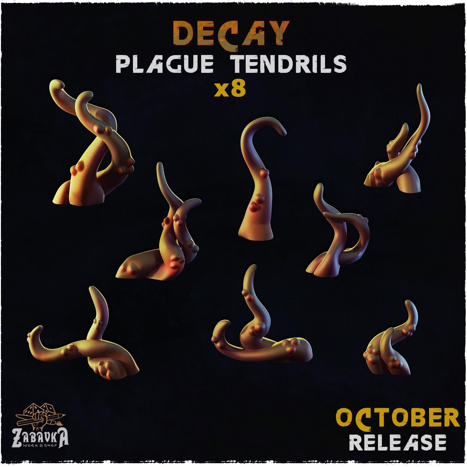 Plague Tendrils - Basing Bits - 32mm Basing