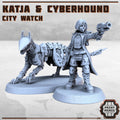 Print Minis - Katja - Enforcer Inspector & Cyberhound