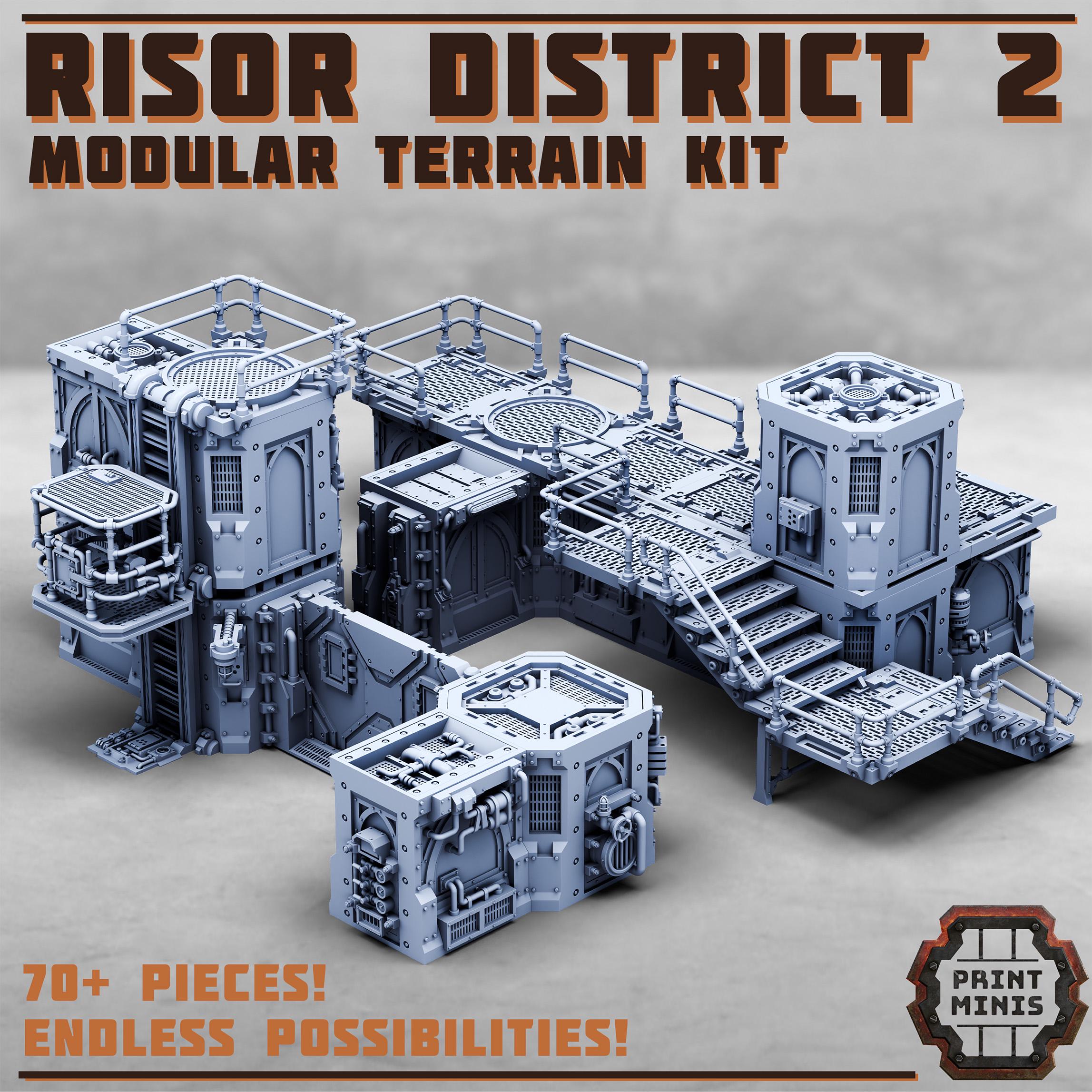 Print Minis - Risor District Terrain Kit