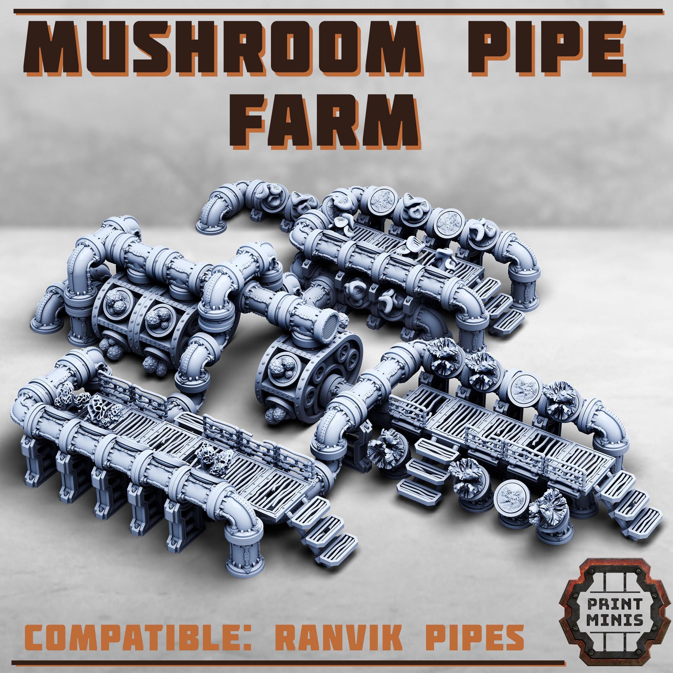 Print Minis - Mushroom Pipe Farm