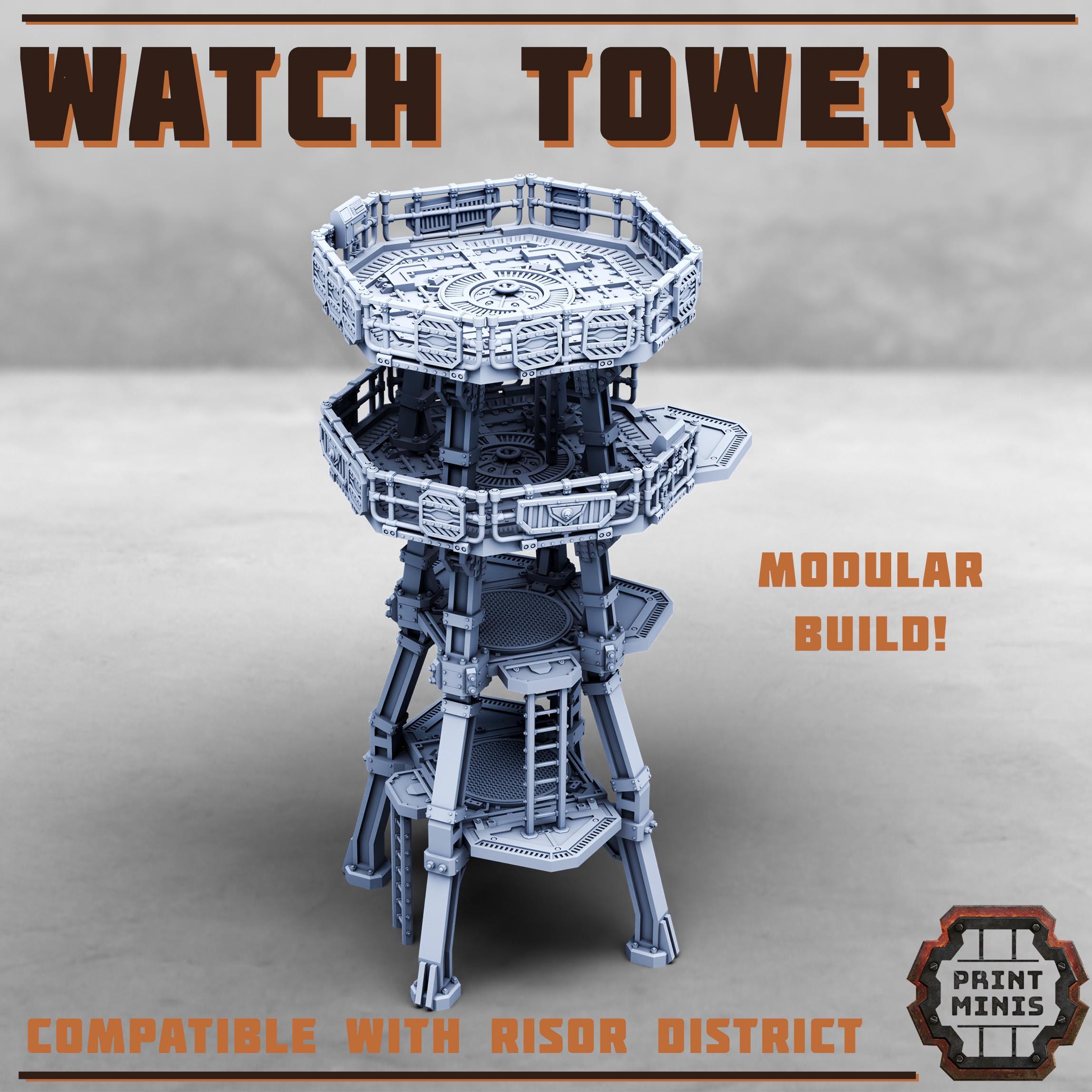Print Minis - The Watchtower - 32mm Basing