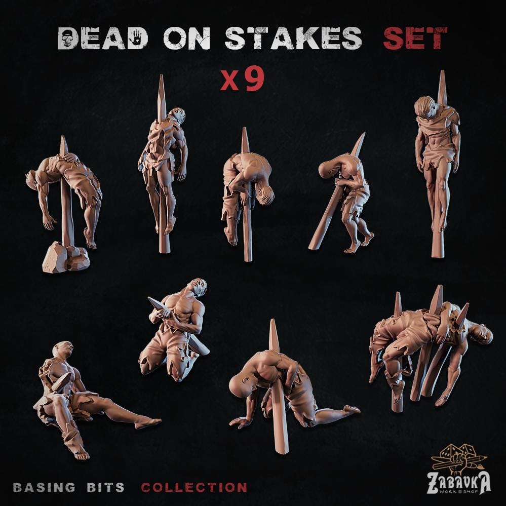 Dead on stakes - Basing Bits - 32mm Basing