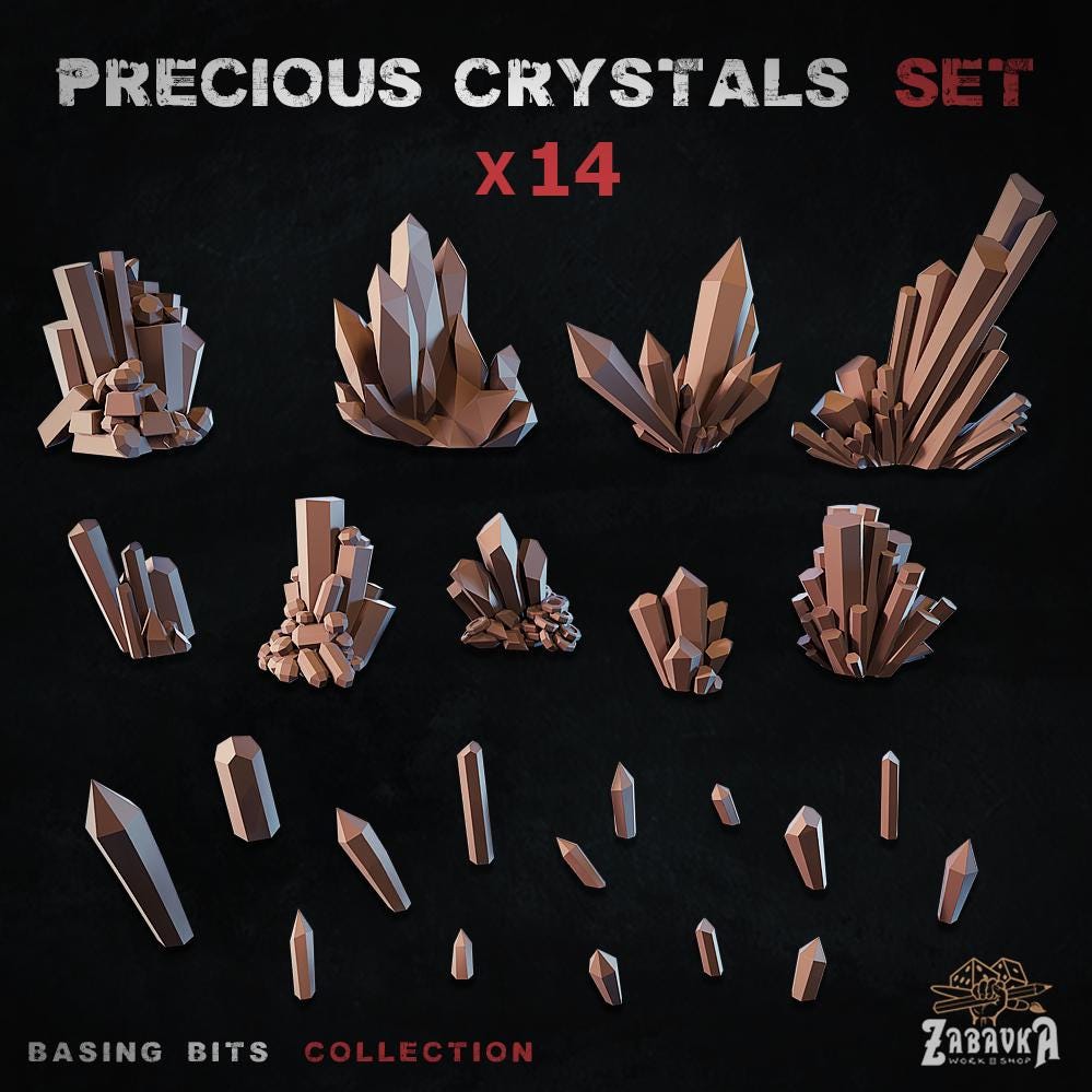 Precious Сrystals - Basing Bits - 32mm Basing