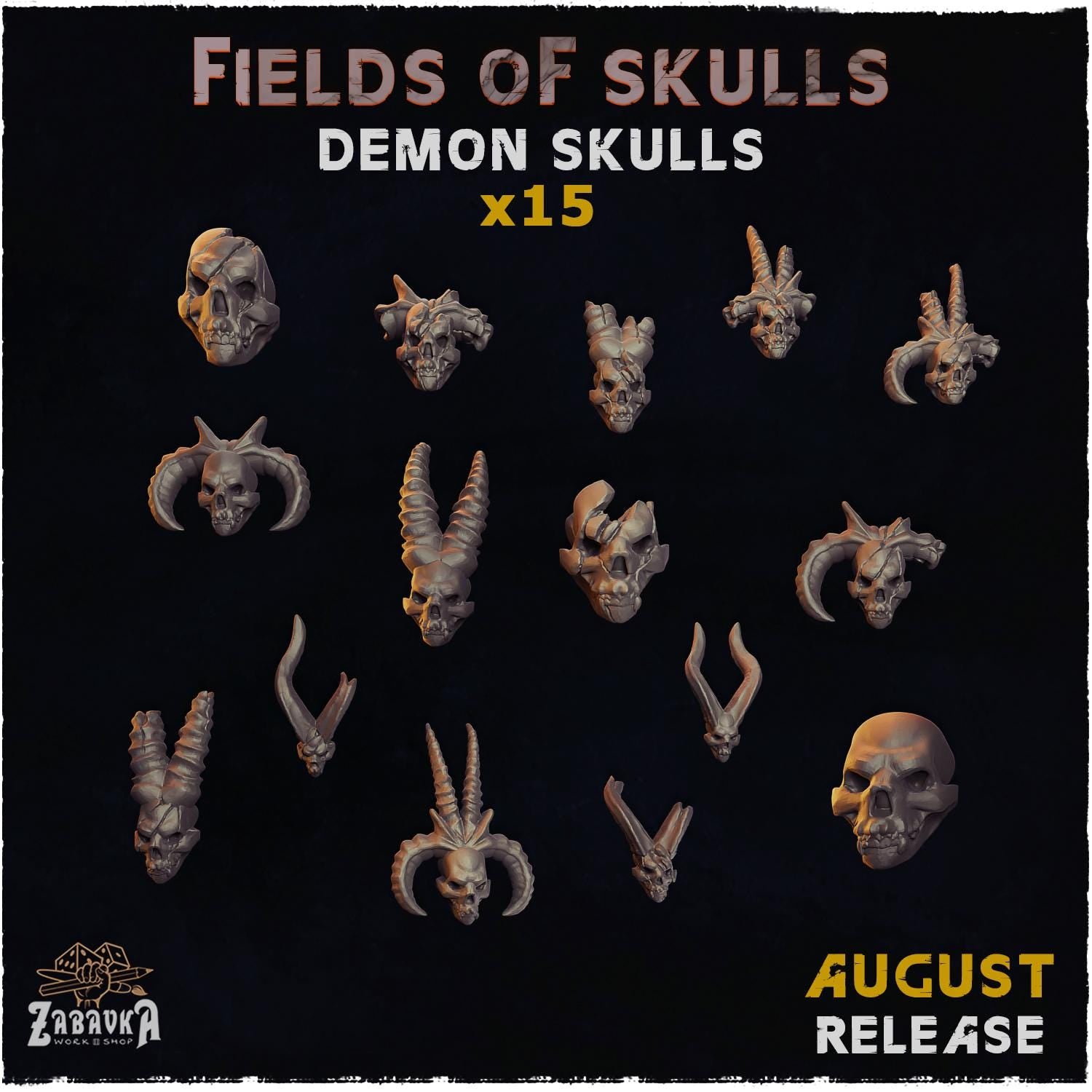 Deamon Skulls - Basing Bits - 32mm Basing