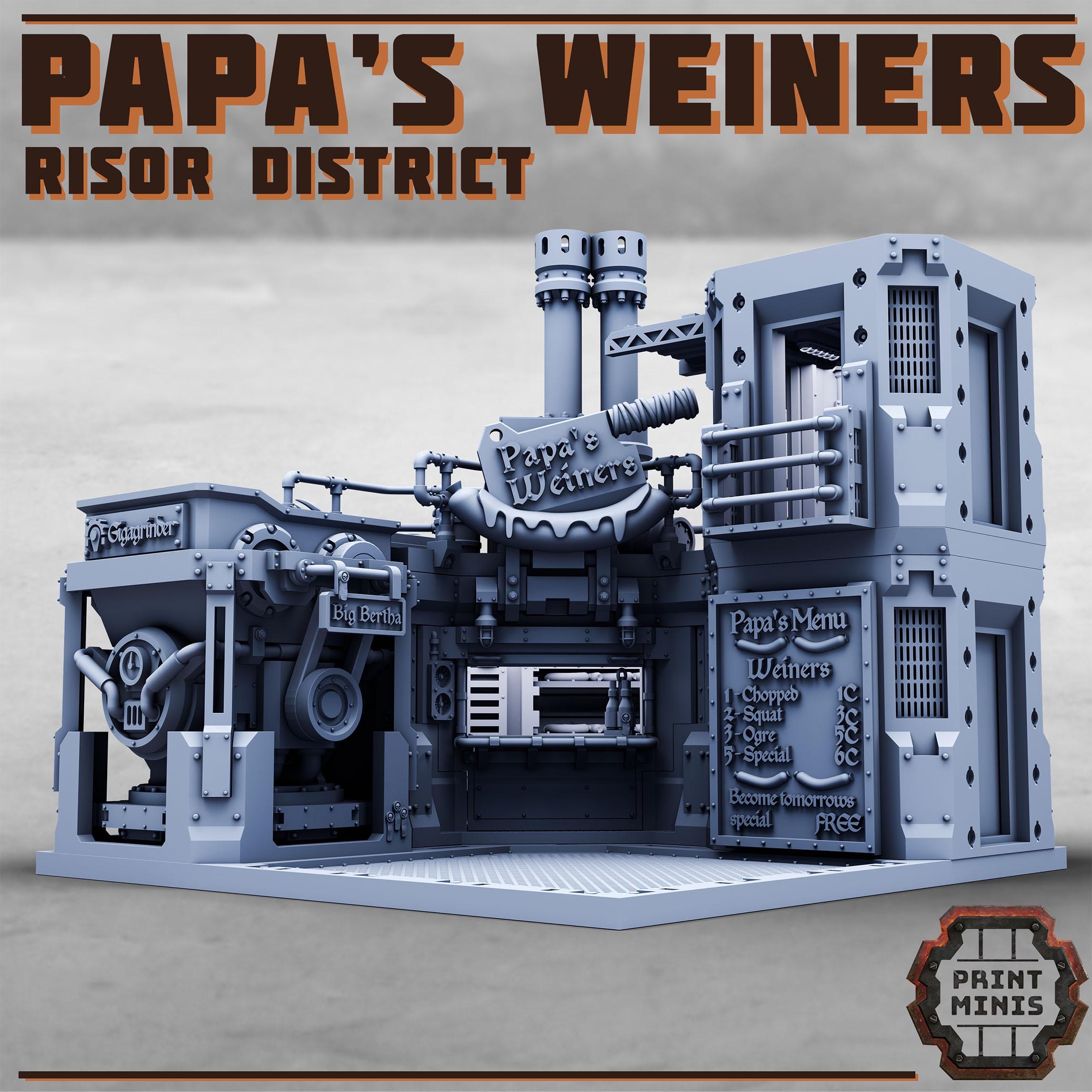 Print Minis - Papa's Weiners - Risor District