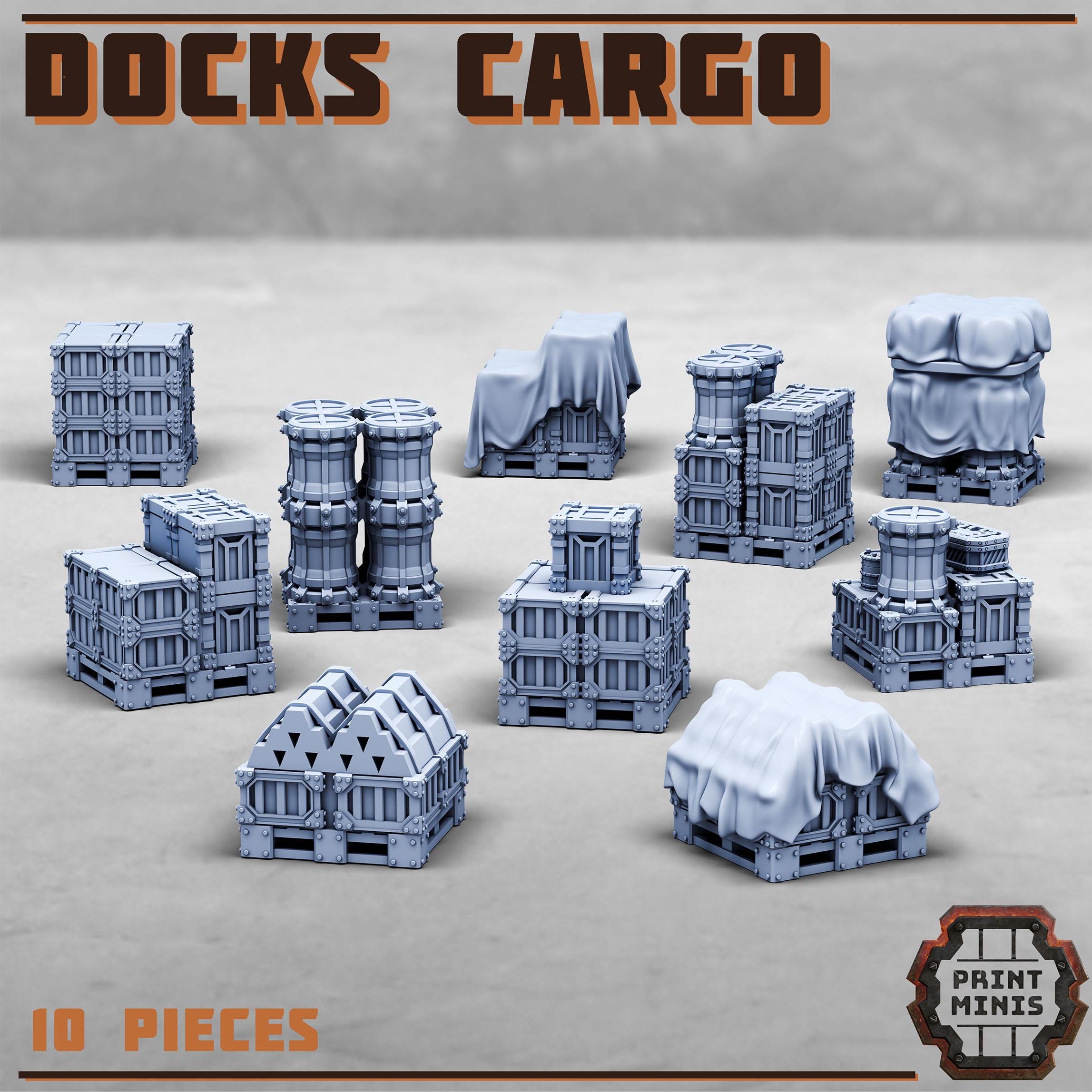 Print Minis - Docks Cargo Set x10 - Kaliz Sector