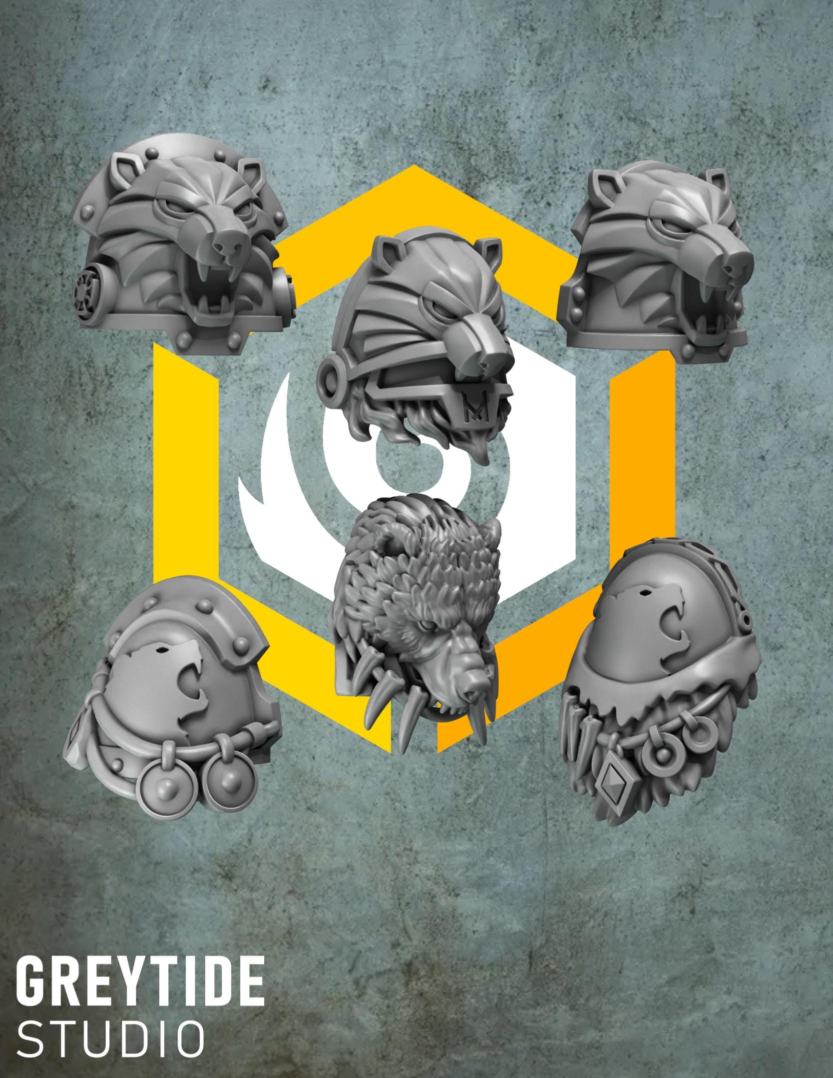 Primal Hounds - Bear Shoulderpads #4 - GreyTide Studio