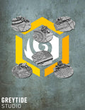 Primal Hounds - Basing Toppers 32mm - GreyTide Studio
