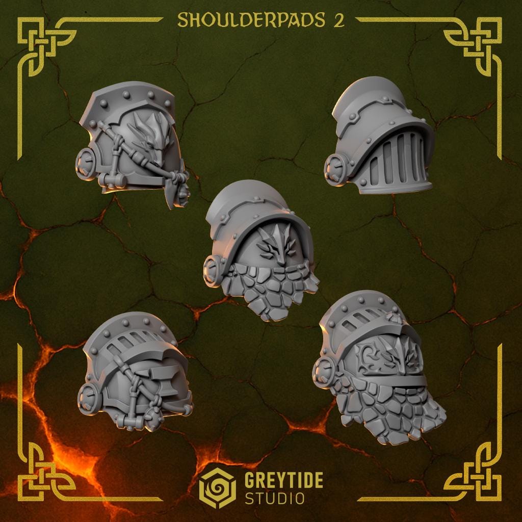Anvil Wardens -  Shoulderpads 2 - GreyTide Studio