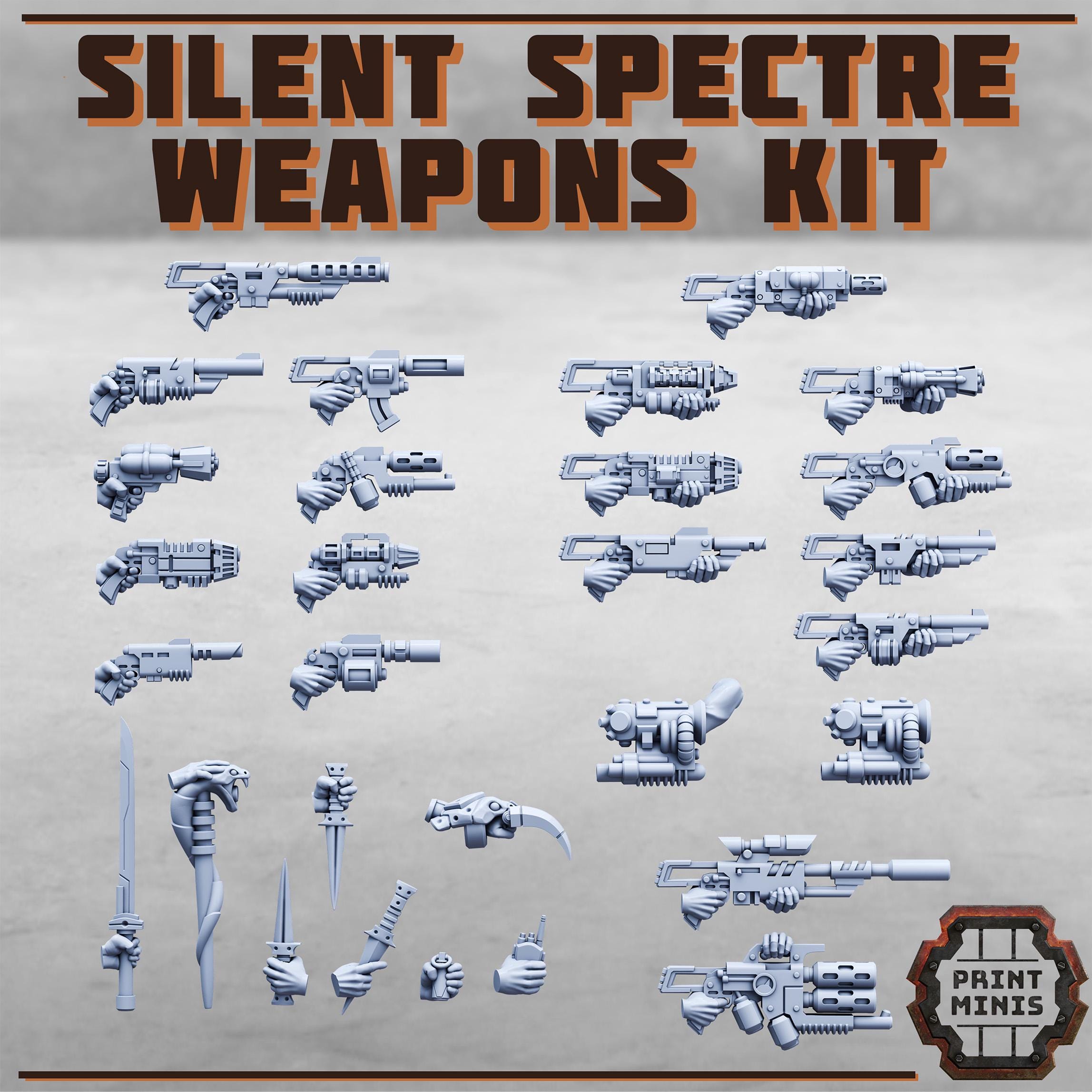 Print Minis - Silent Spectres Weapons Kit