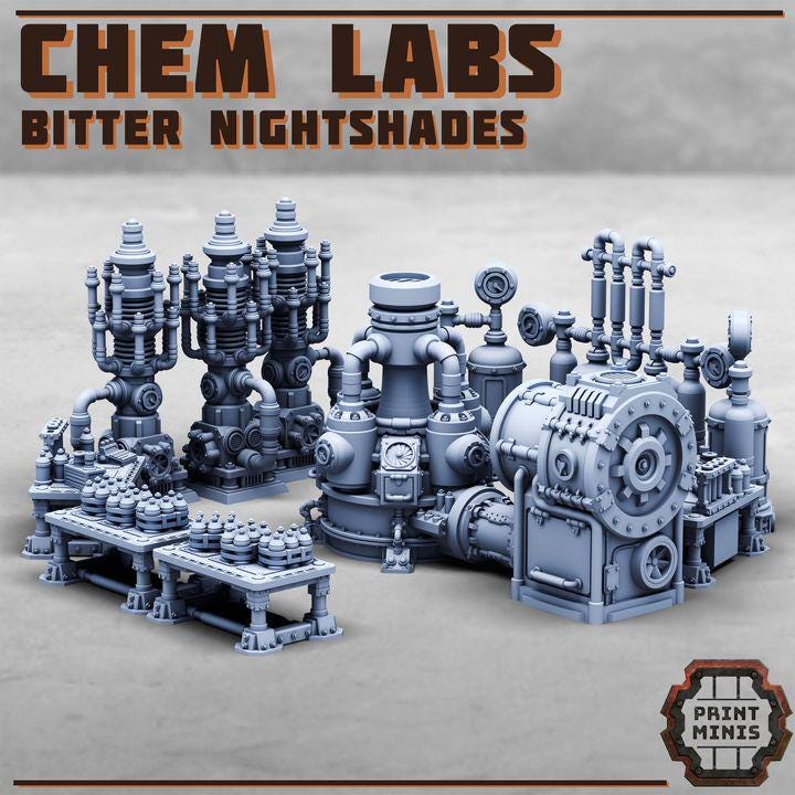 Print Minis - Chem Laboratory - Bitter Nightshadess