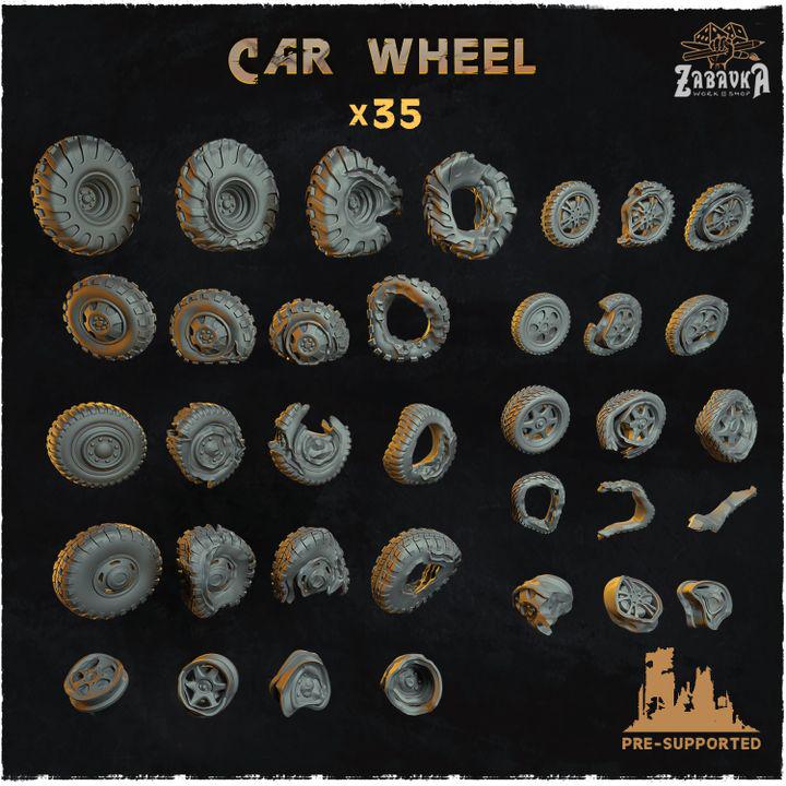 Car wheels - Basing Bits - 32mm Basing