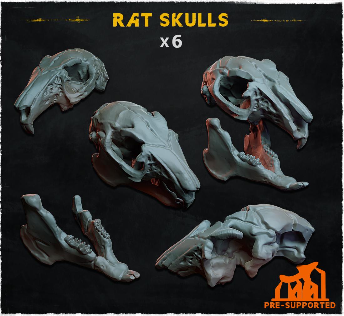 Rat skulls - Basing Bits - 32mm Basing