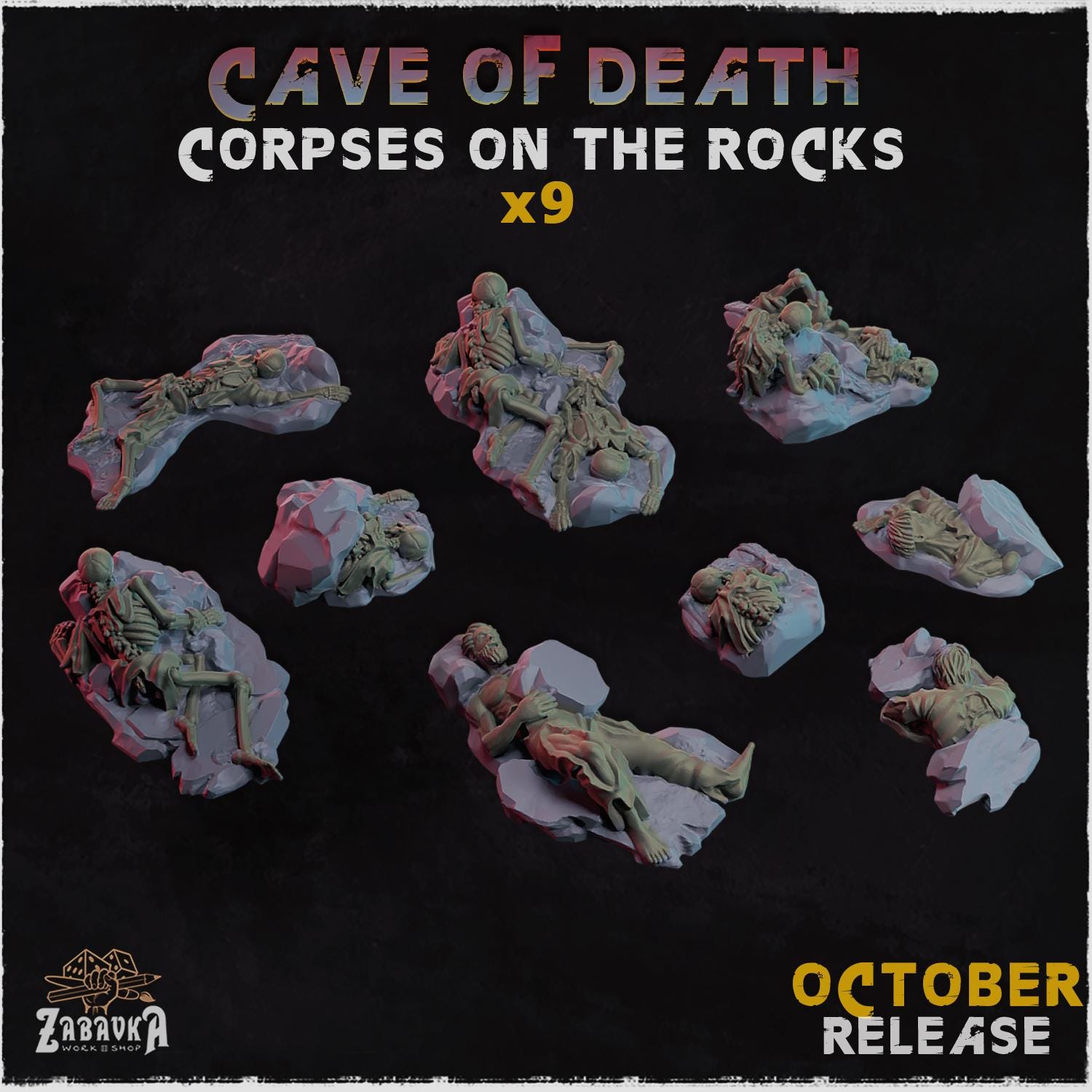 Corpses on the Rocks - Basing Bits - 32mm Basing