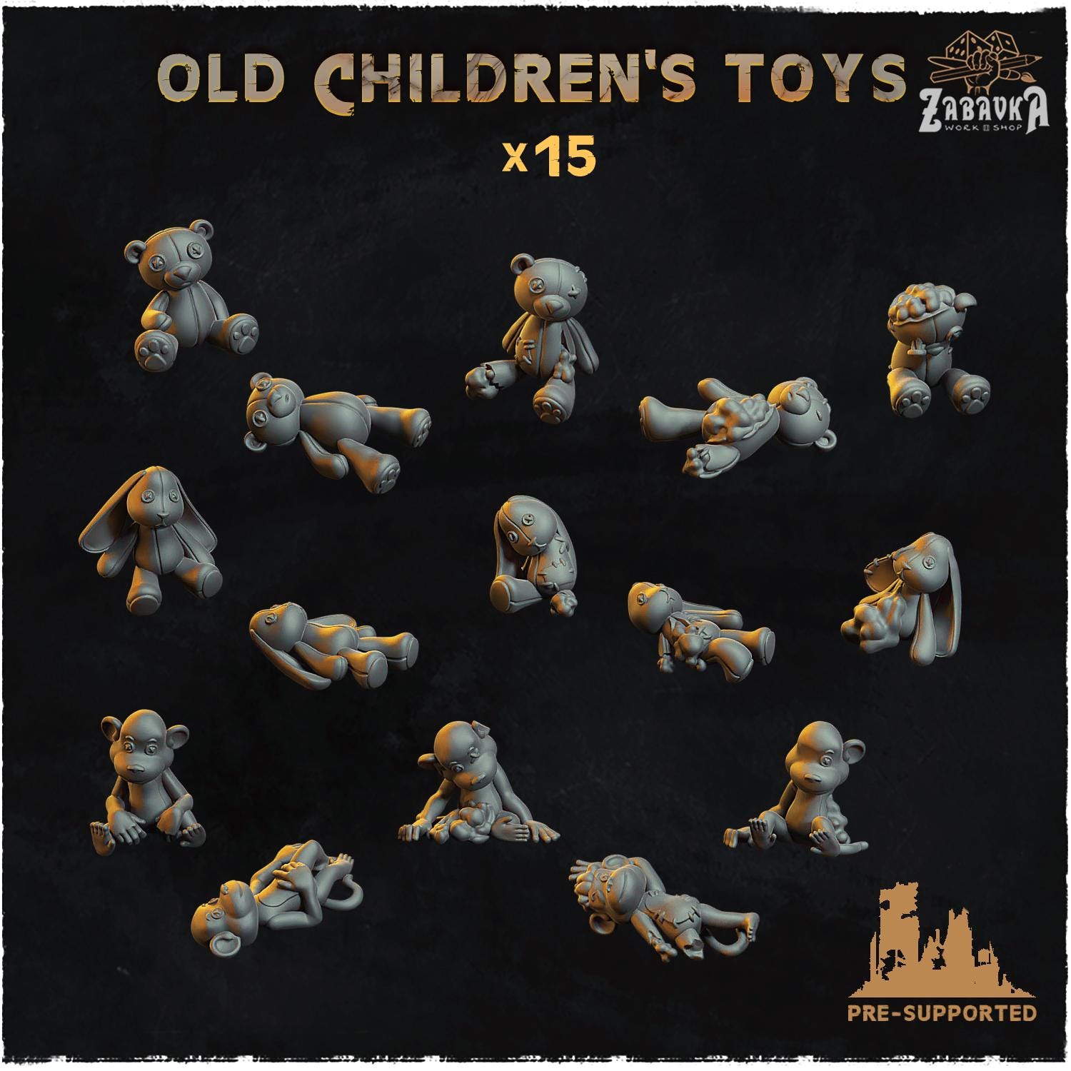 Old Children's Toys - Basing Bits - 32mm Basing