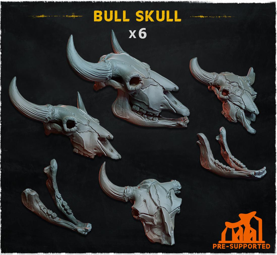 Bull Skull - Basing Bits - 32mm Basing